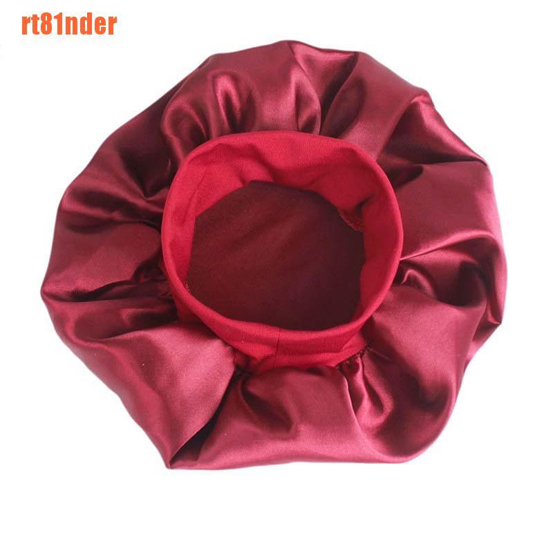 Mũ trùm đầu tạo kiểu tóc khi ngủ thiết kế màu trơn bằng vải satin