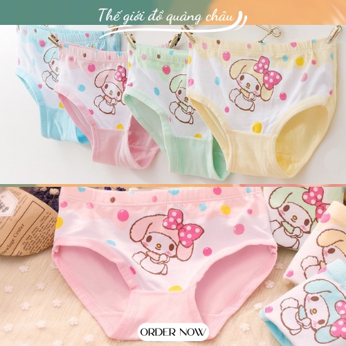 Quần Chip  TAM GIÁC Thun  cotton Cho Bé Gái hàng Quảng Châu Cao Cấp (QC13)