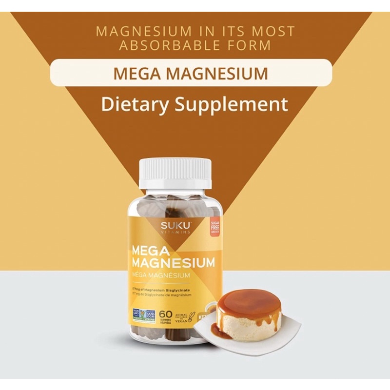 Viên kẹo dẻo bổ sung Magie Mega magnesium suku 60 viên