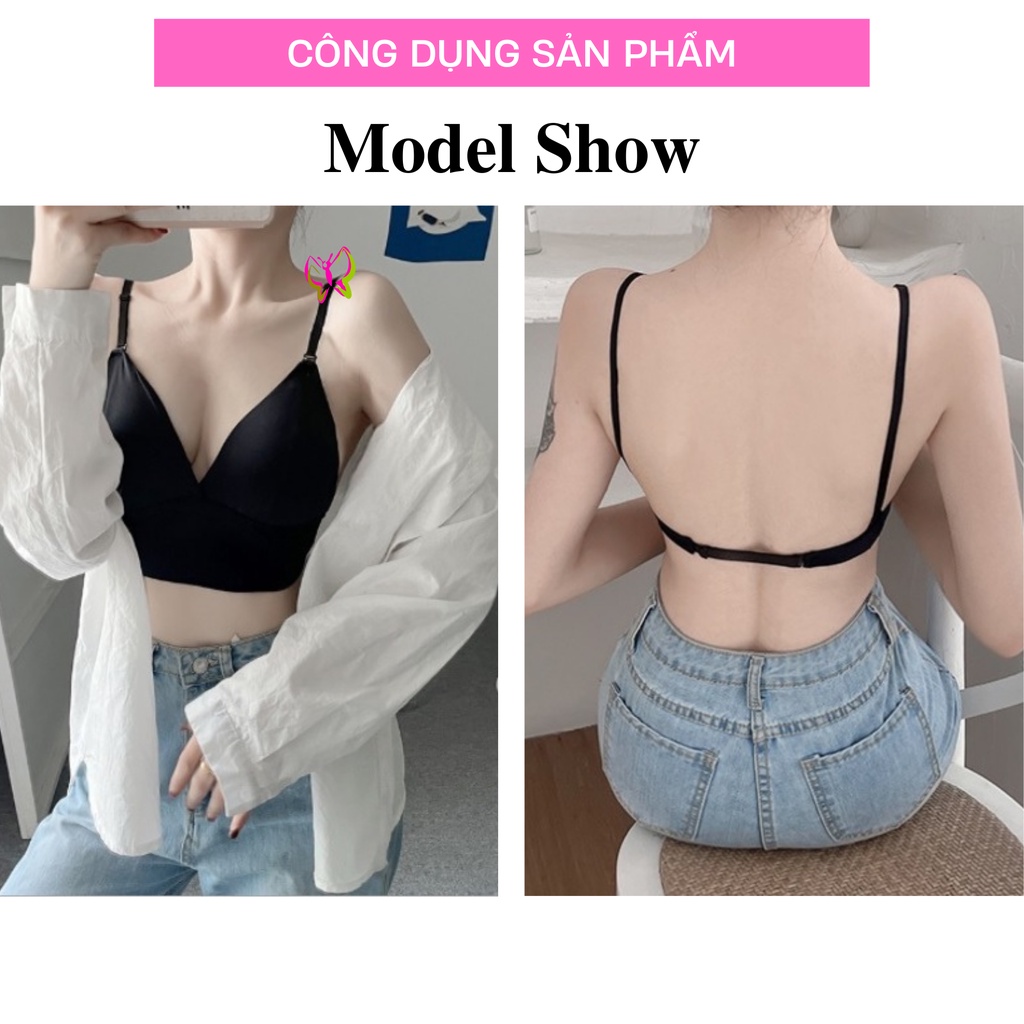 Áo bra su đúc hở sâu phần lưng, dây mặc 4 kiểu cao cấp, thiết kế đơn giản, trẻ trung, dễ phối đồ (MS 04035) Anna Shop