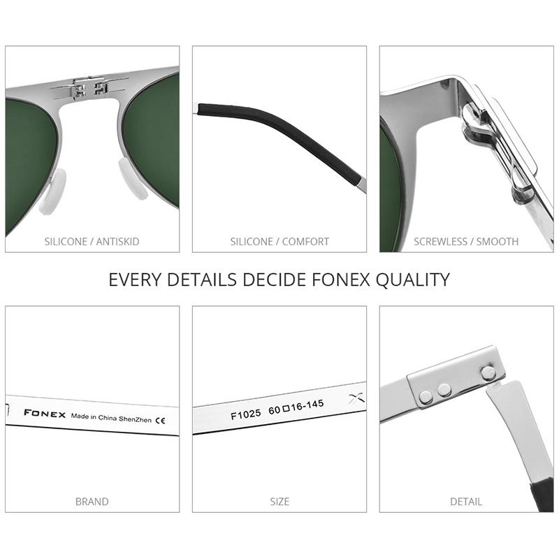 Kính mát phân cực siêu nhẹ gọng vuông bằng titan mẫu mới 2021