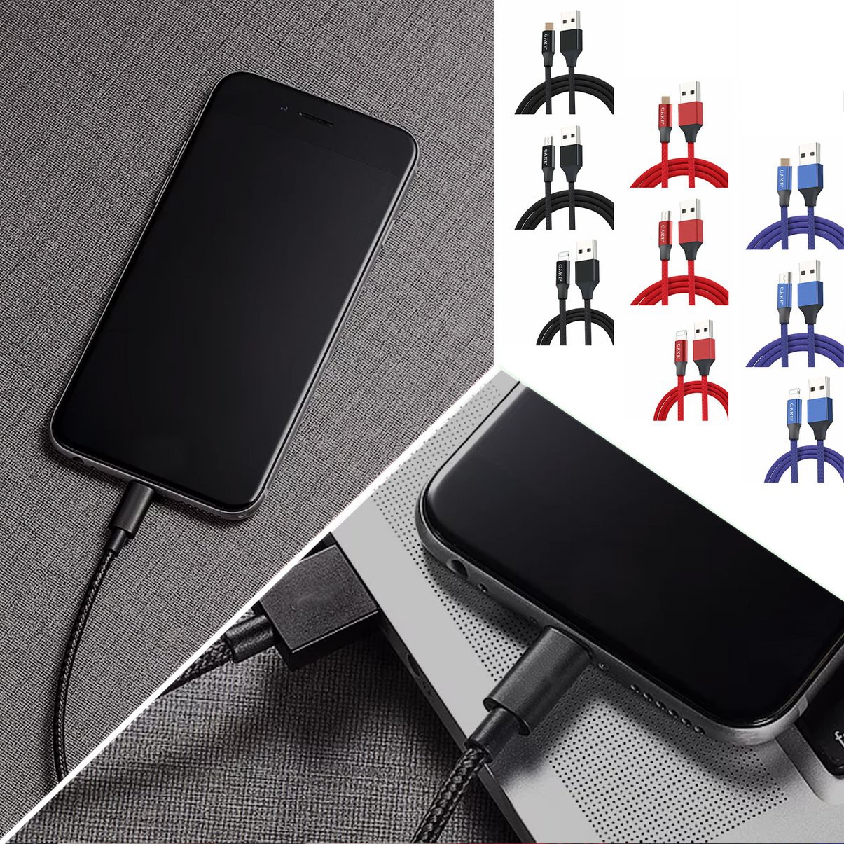 Cáp Sạc Nhanh Dây Bện Dài 1m Cho Điện Thoại Android | BigBuy360 - bigbuy360.vn