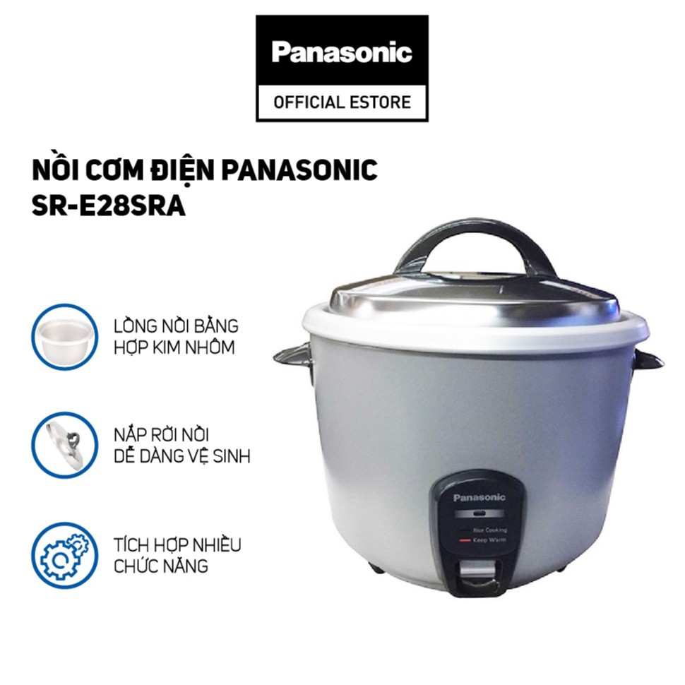 Nồi Cơm Điện Panasonic SR-E28SRA (2.8L) - Xám - Hàng Chính Hãng