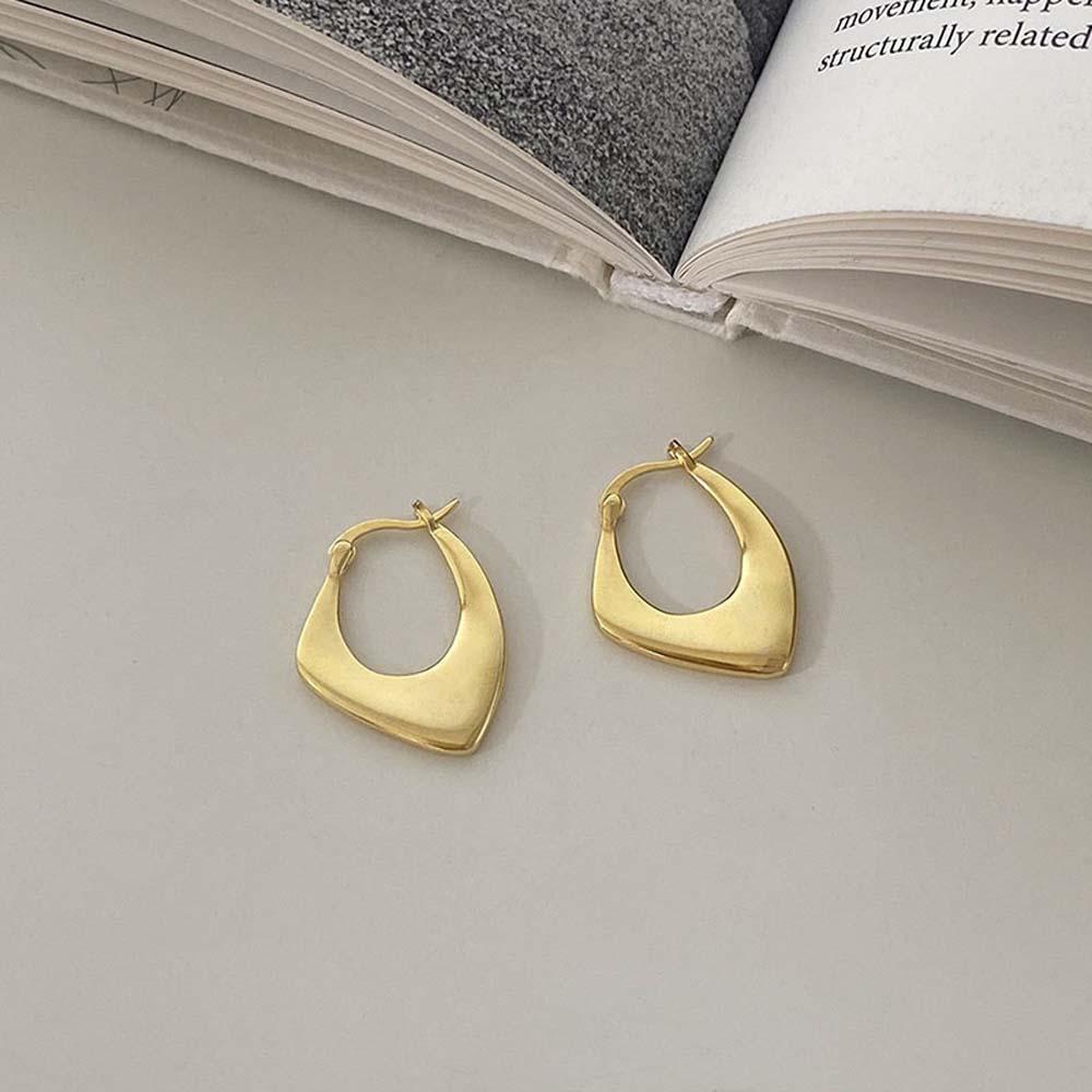 Khuyên Tai Tròn Bằng Đồng Đơn Giản Phong Cách Âu Mỹ