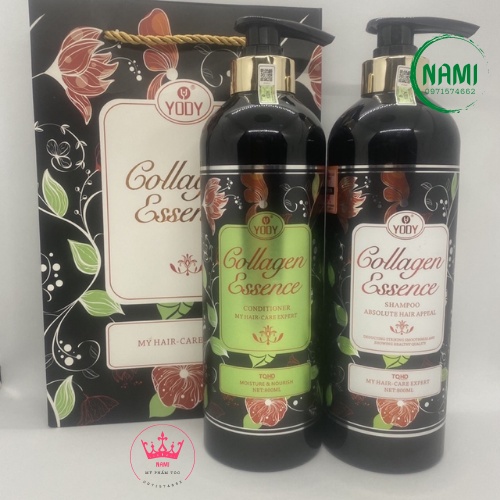 Combo Dầu Gội Xả Colagen Essence Yody Phục Hồi Và Kích Thích Mọc Tóc 800MLx2 Hàng Chính Hãng Cao Cấp NAMI