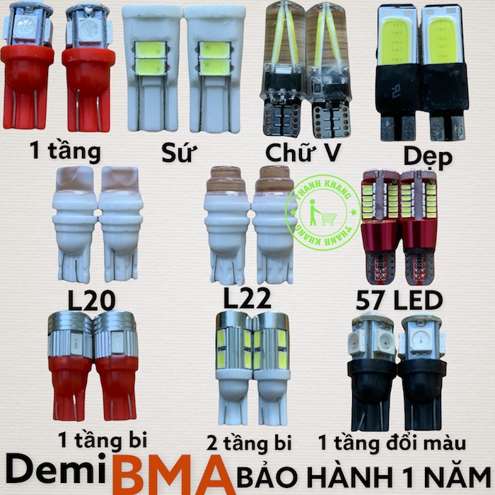 Đèn led Bma-Demi chân T10 nhiều kiểu,nhiều màu tăng tính phản diện trong đêm tối thanh khang