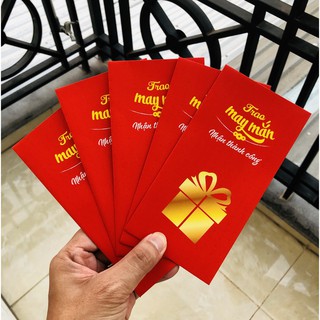 Xấp 10 Bao Lì Xì TRAO MAY MẮN NHẬN THÀNH CÔNG tết 2020