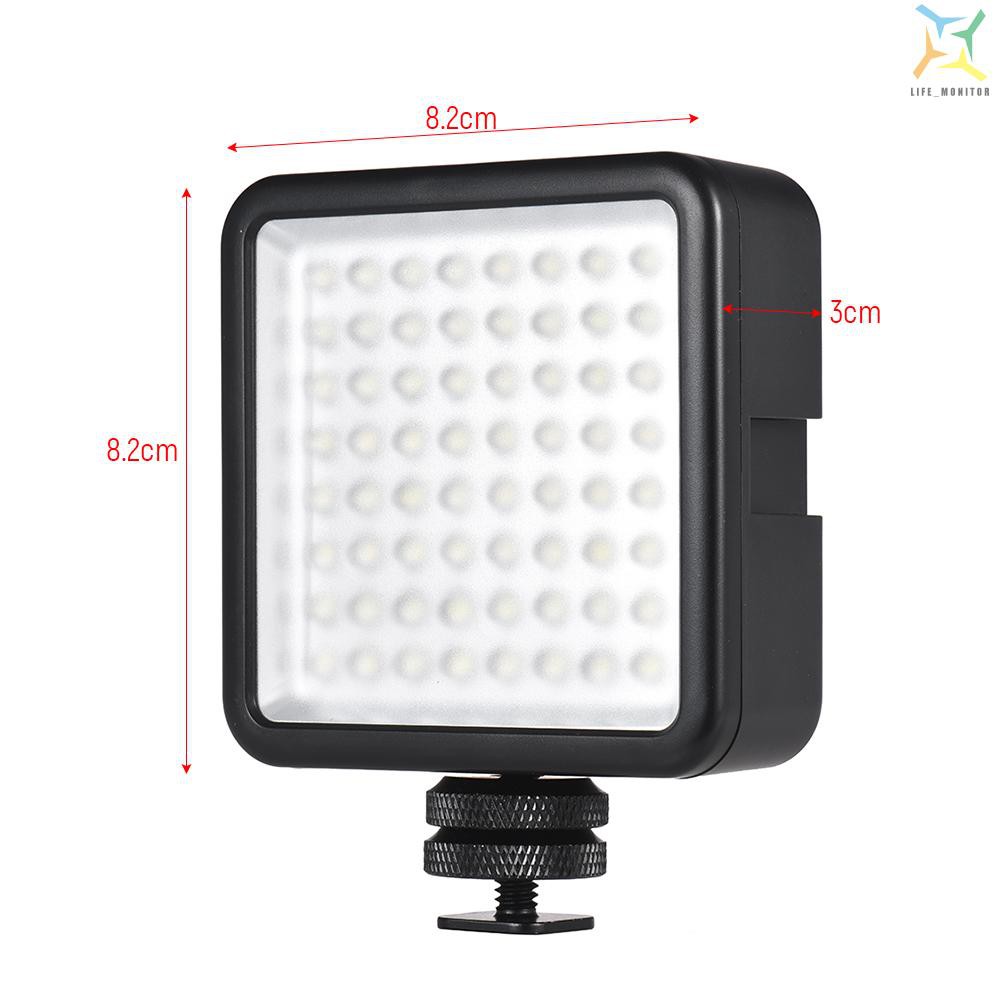 Đèn Led 64 Bóng Mini Có Thể Điều Chỉnh Cho Máy Ảnh Canon Nikon Sony A7 Panasonic Olympus Neewer Godox