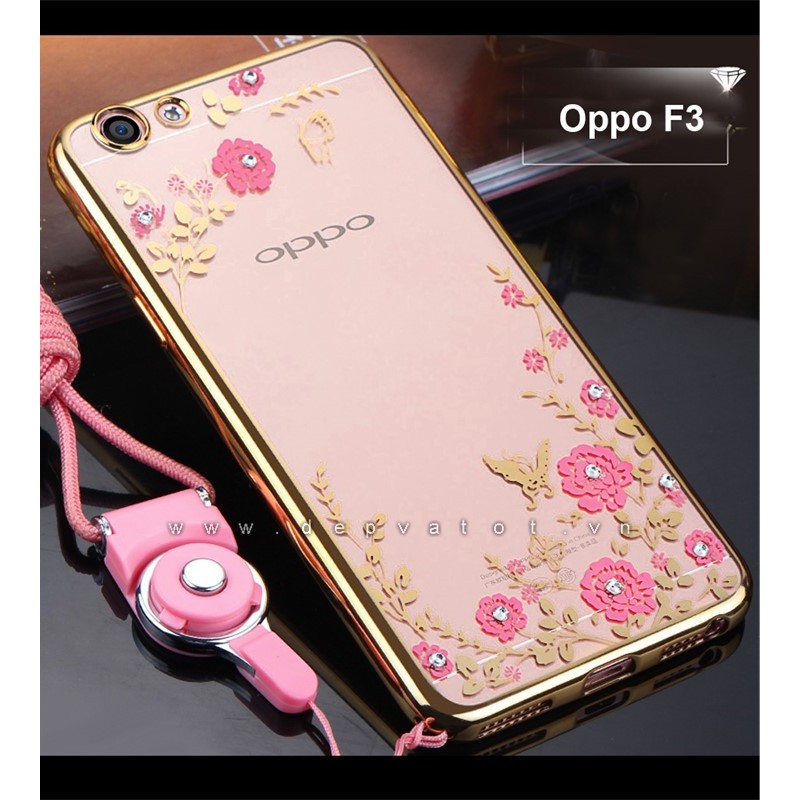 Ốp lưng Oppo F3 dẻo hình hoa