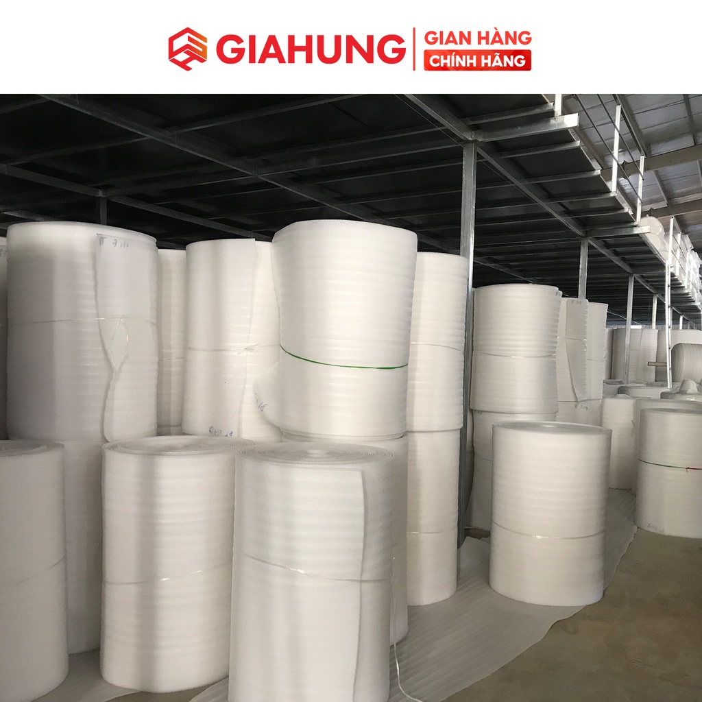 Mút xốp bọc đồ Pe Foam giảm chấn, chống sốc bảo vệ hàng hóa kích thước 4mm x 1m X 100m - GIAHUNGPRO