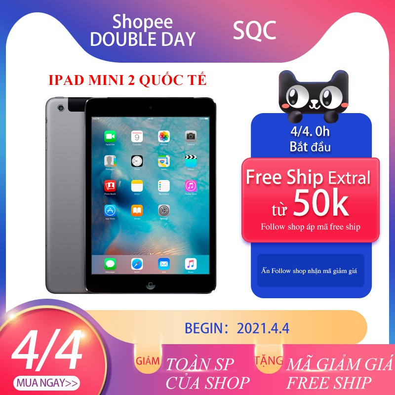 Máy tính bảng iPad mini 2 Chính hãng Quốc tế màn hình lơn 7.9 inch siêu sắc nét cấu hình mạnh bảo hành 12 tháng 1 đổi 1 | BigBuy360 - bigbuy360.vn
