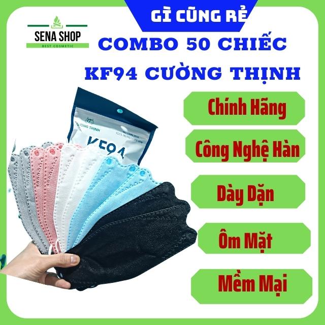 [Sale 4 ngày] Combo 50 CHIẾC Khẩu Trang 4D CT Mask KF94 Y Tế Cường Thịnh Chất Dày Dặn Quai Bền Dáng Đẹp Ôm Sát Mặt