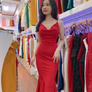 Đầm body đuôi cá 2 dây dự tiệc ( kèm mút )
