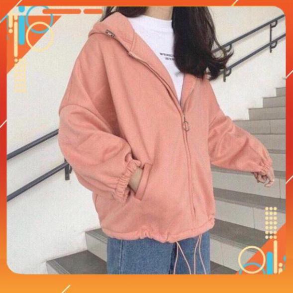 [Lên đồ là Đẹp] Áo khoác Nỉ - Áo Hoodie trơn cánh dơi kéo khóa tròn duyên dáng , Hoodie Nỉ Susant AB