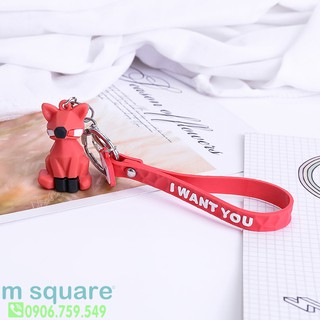 Móc Khóa Gắn Balo Túi Con Cáo Đỏ Dễ Thương