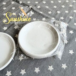 50 Đĩa nhựa dùng 1 lần ăn bánh kem gato sinh nhật