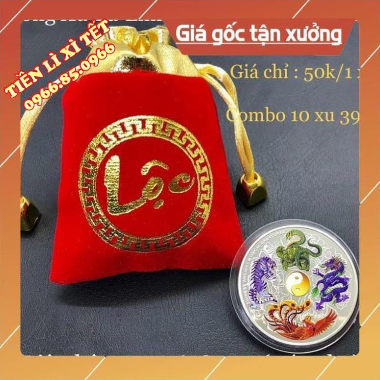 [FLASH SALE] Đồng Xu Tứ Linh Long Lân Quy Phụng