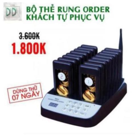 [Sỉ] Bộ thẻ rung order _ gọi khách tự phục vụ Tầm Xa CHÍNH HÃNG ( VÔ ĐỊNH GIÁ RẺ )_ Thiết bị máy móc pha chế