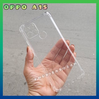Ốp lưng dẻo trong chống sốc có gờ bảo vệ camera cho Oppo A15 siêu bền đẹp  - phukienso24h a15
