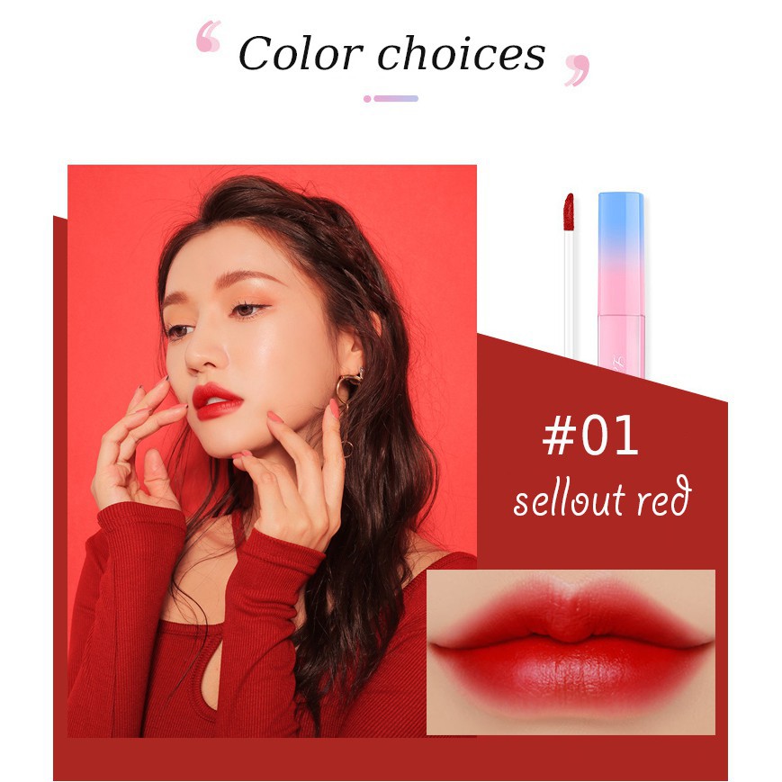 Son kem Lameila Velvet Lip Glaze son môi lì mịn lâu trôi bảng màu hottrend nội địa Trung