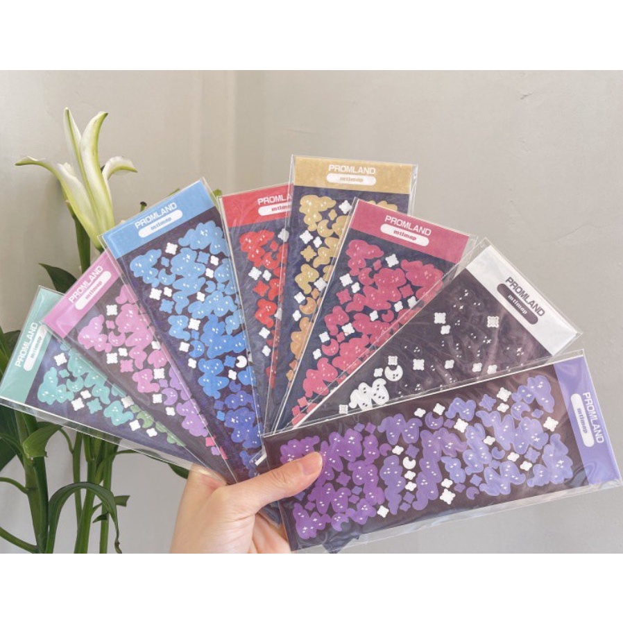 Sticker trang trí toploader: kuromi, melody, confetti, gấu, bướm, hoa dễ thương