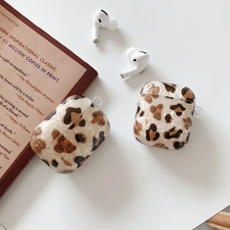 newest airpods 3 Vỏ Bảo Vệ Hộp Sạc Tai Nghe Airpods 1 / 2 Pro Họa Tiết Da Báo Cao Cấp airpods 3