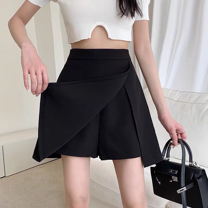Quần giả váy, chân váy xẻ vạt có quần, vải tuyết mưa phong cách Hàn, mặc đi chơi, đi học, đi làm, du lịch