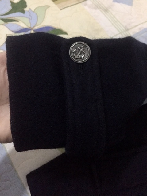Áo khoác dạ Gap màu xanh Navy sz M Authentic hàng used
