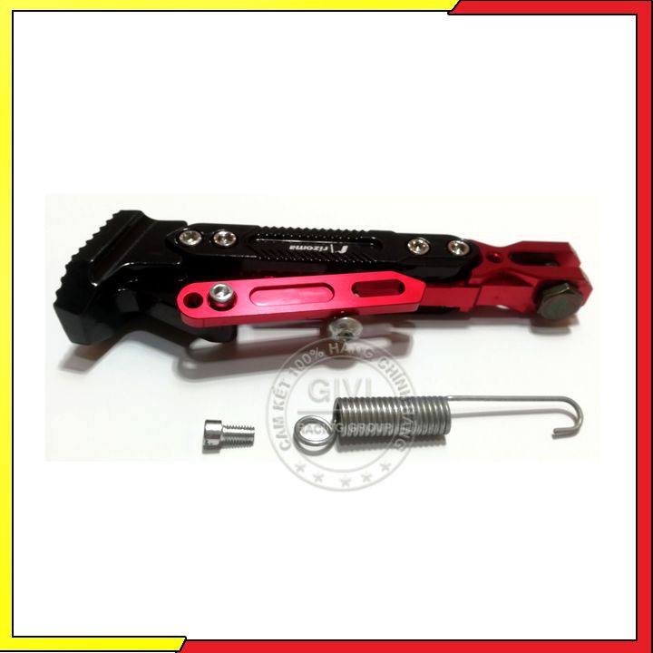 Chân Chống Xe Máy Mẫu Vuông Nhôm CNC CC02 Có Nút Tăng Chỉnh