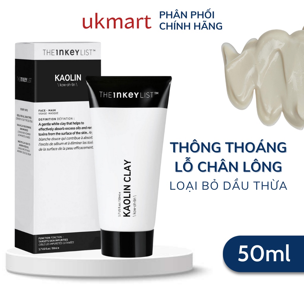 Mặt Nạ Đất Sét Trắng The Inkey List Kaolin Clay Mask 50 ml