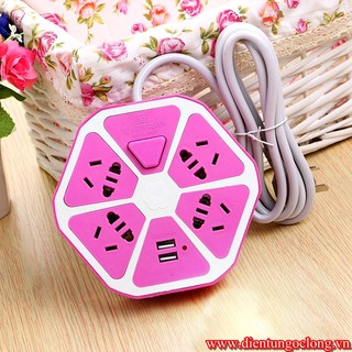 Ổ Điện Trái Cam 2 USB Có Công Tắc