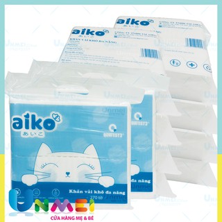 Combo 10 Gói Khăn vải khô đa năng AIKO x 270 tờ/ Gói