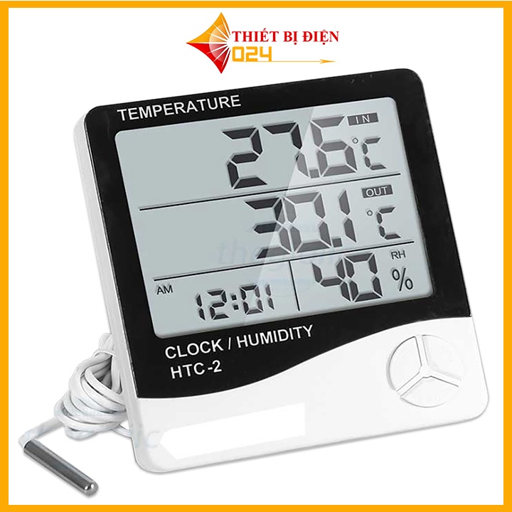 Đồng hồ đo nhiệt độ, đồng hồ đo độ ẩm HTC2 màn hình LCD