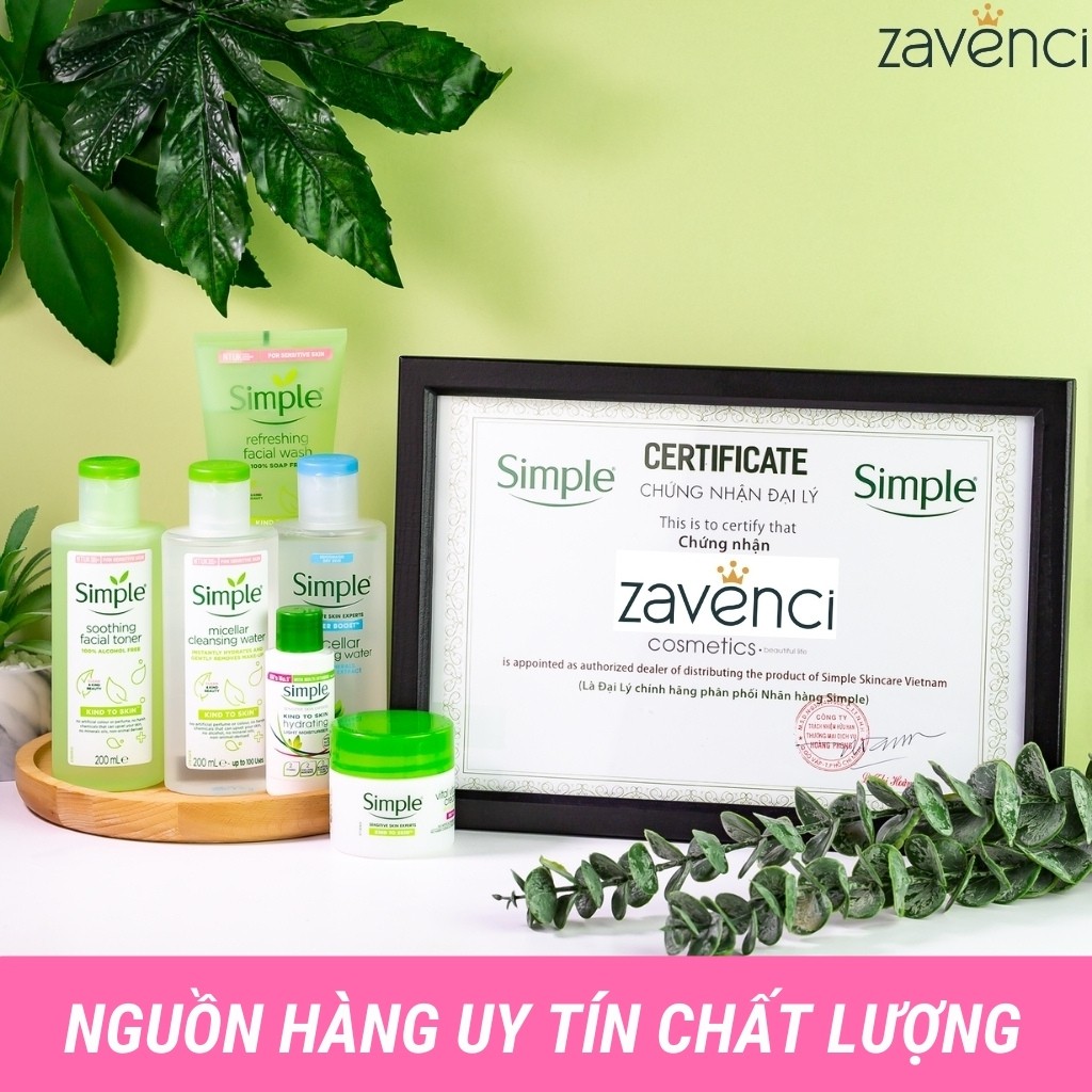 Nước tẩy trang Simple Kind to Skin Micellar Cleansing Water mọi loại da 200ml - ZAVENCI Official | BigBuy360 - bigbuy360.vn