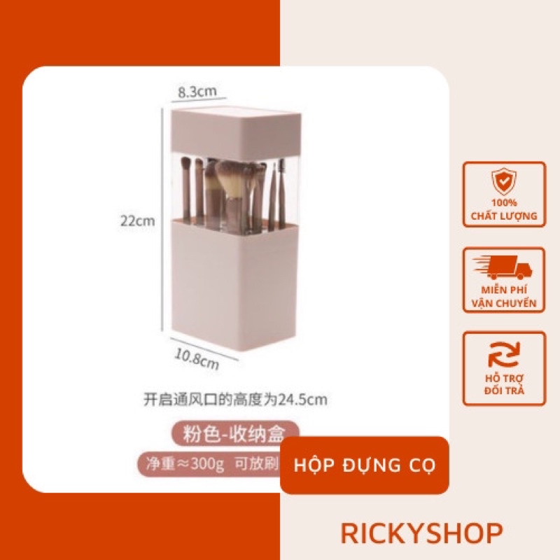 Hộp đựng 12 cọ cao cấp chống bám bụi thiết kế thông thoáng phơi khô cọ khi vệ sinh