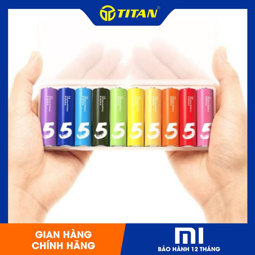 10 viên Pin tiểu AA / AAA XIAOMI Rainbow Battery (10 Grain) BẢO HÀNH 12 THÁNG