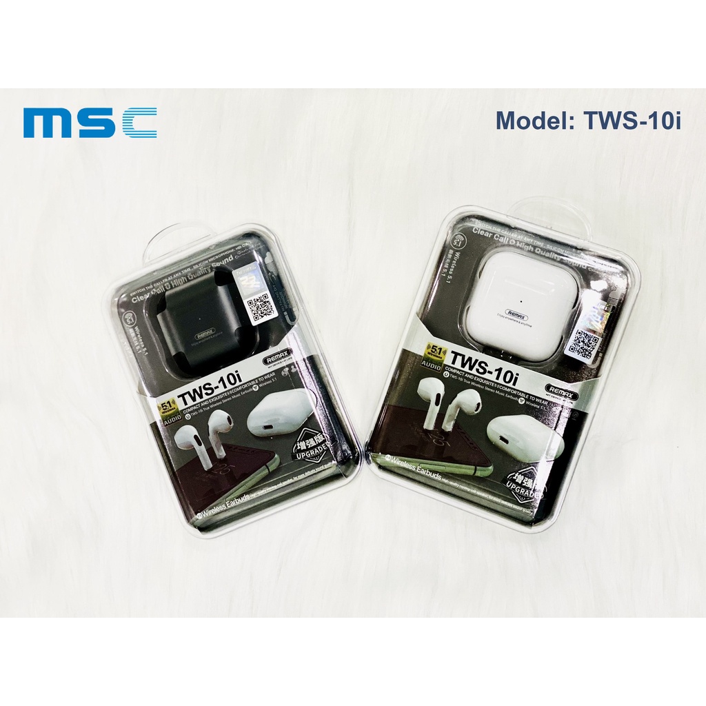 Tai nghe Bluetooth TWS Remax TWS-10i V5.0 Thiết kế nhỏ gọn, Thời trang