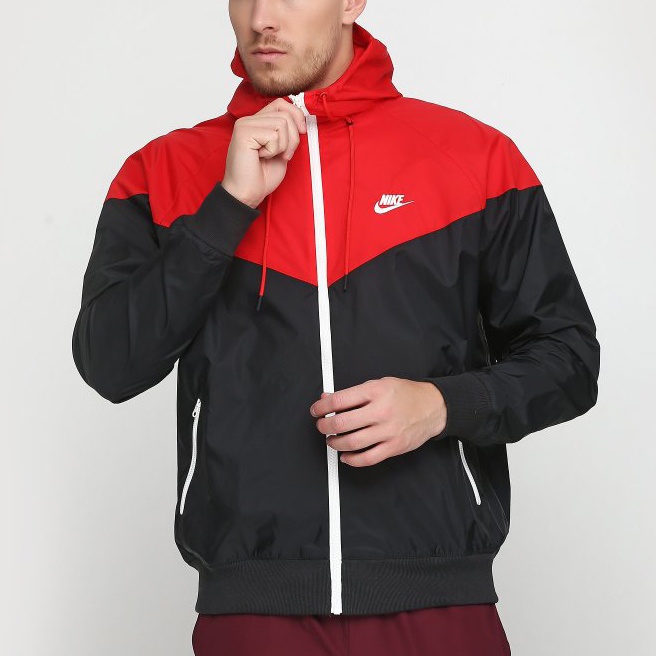 ÁO KHOÁC NIKE WINDRUNNER HOODED - BLACK / RED