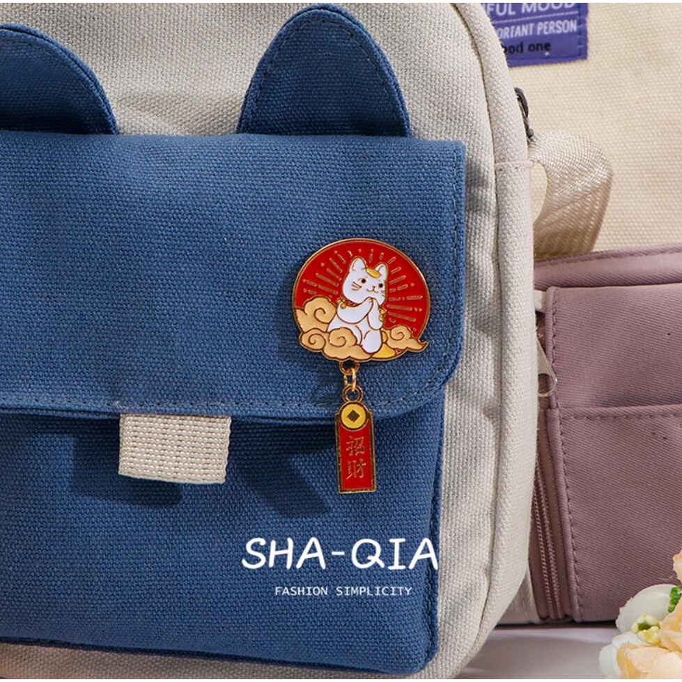 WOLALA Ghim Cài Áo Bằng Hợp Kim Đơn Giản Phong Cách Trung Hoa Mới