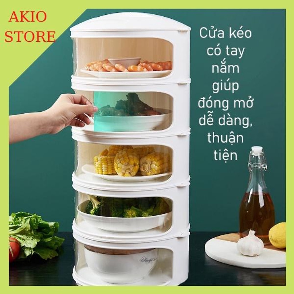 (loại1)Lồng bàn 5 TẦNG, hộp đựng thức ăn GIỮ NHIỆT CHỐNG BỤI , CHỐNG CÔN TRÙNG ĐA NĂNG TIỆN DỤNG
