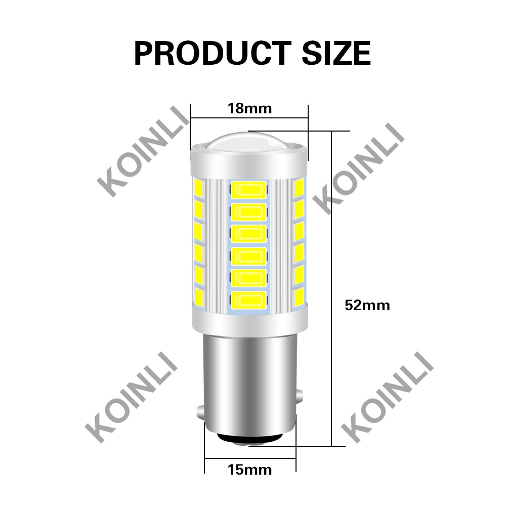 Bóng đèn LED T20 33SMD 1156 P21W BA15S 1157 BAY15D 7440 7443 5730 5630 DC màu trắng/đỏ/vàng cho xe hơi