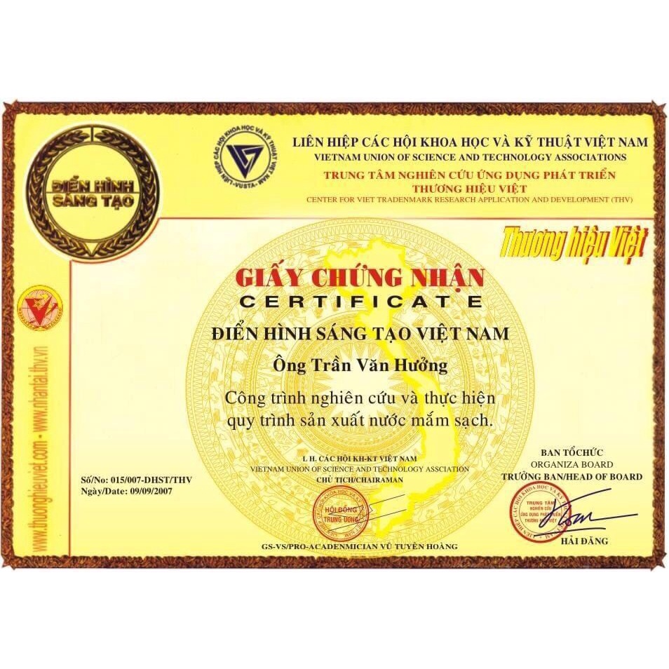 Nước mắm Trần Văn Hưởng Hạng 1