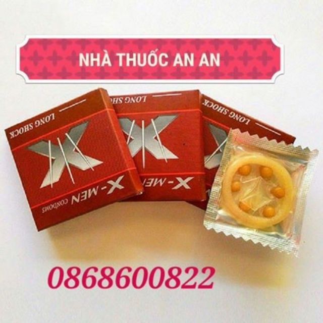 COMBO 10 HỘP BAO CAO SU 6 BI MEN