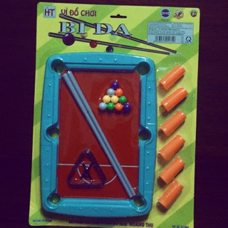 Vỉ đồ chơi Bi da lỗ mini Snooker bằng nhựa cho bé
