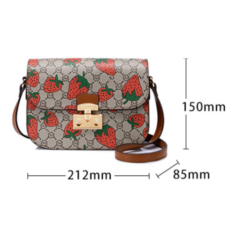 Túi Đeo Chéo Sang Trọng Nucelle 1171757 Họa Tiết Trái Dâu