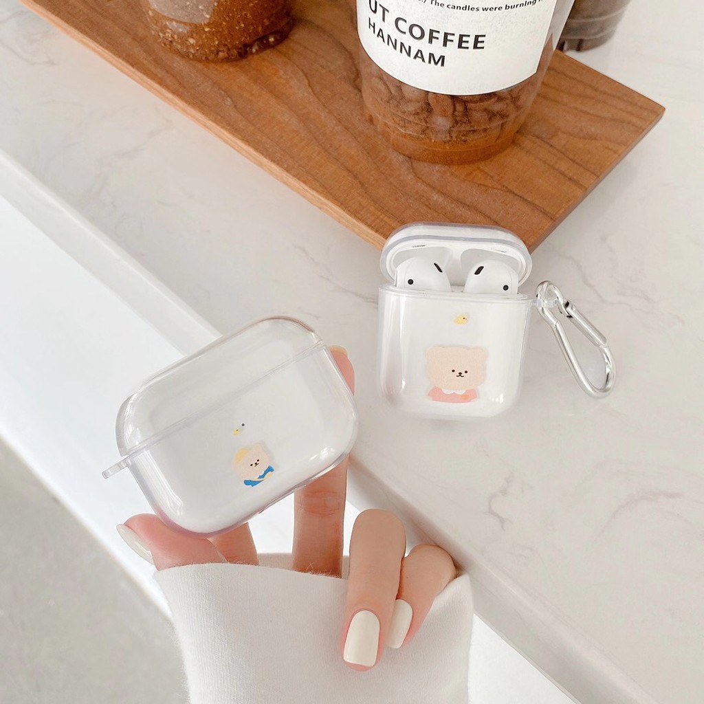 Vỏ Bảo Vệ Hộp Đựng Tai Nghe Airpods Pro Hình Gấu Đáng Yêu Kiểu Nhật Hàn Ốp | BigBuy360 - bigbuy360.vn