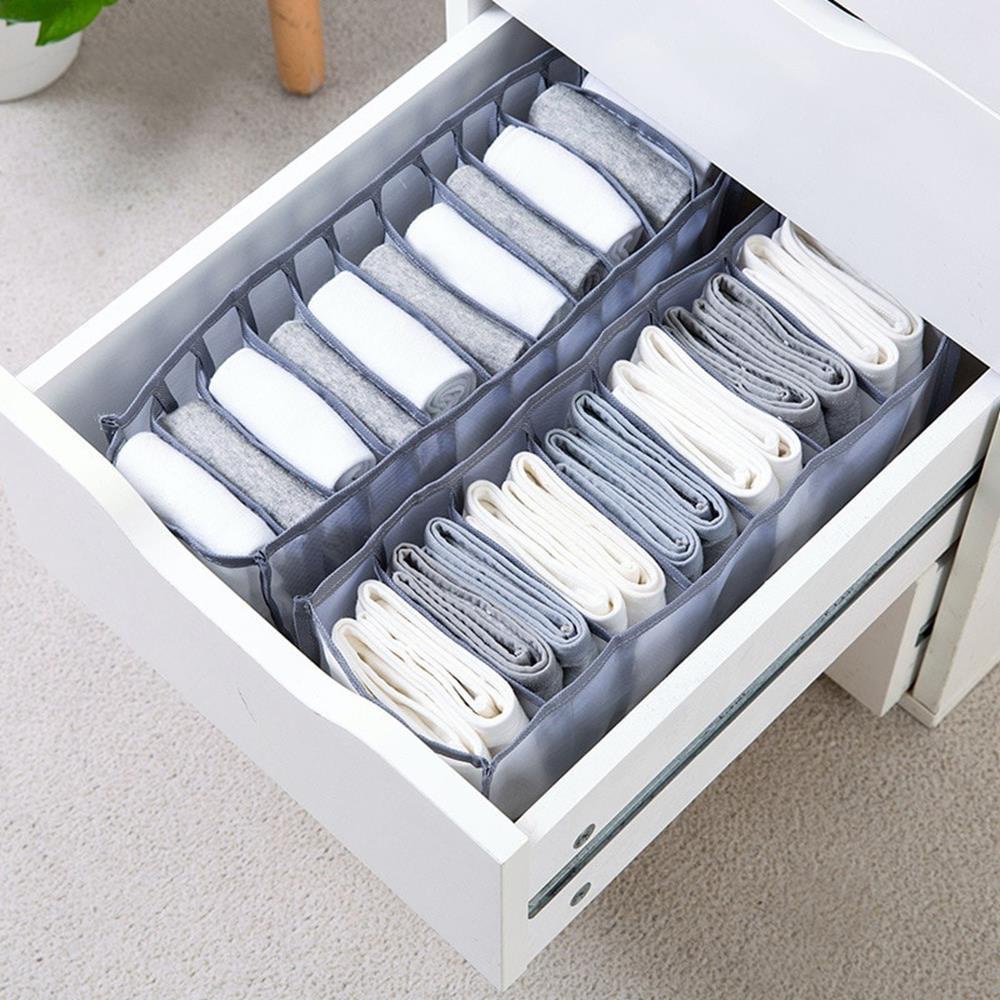 Khay đựng tất và đồ lót Vải lưới 7 ngăn 32x12xCao12cm mã 18009