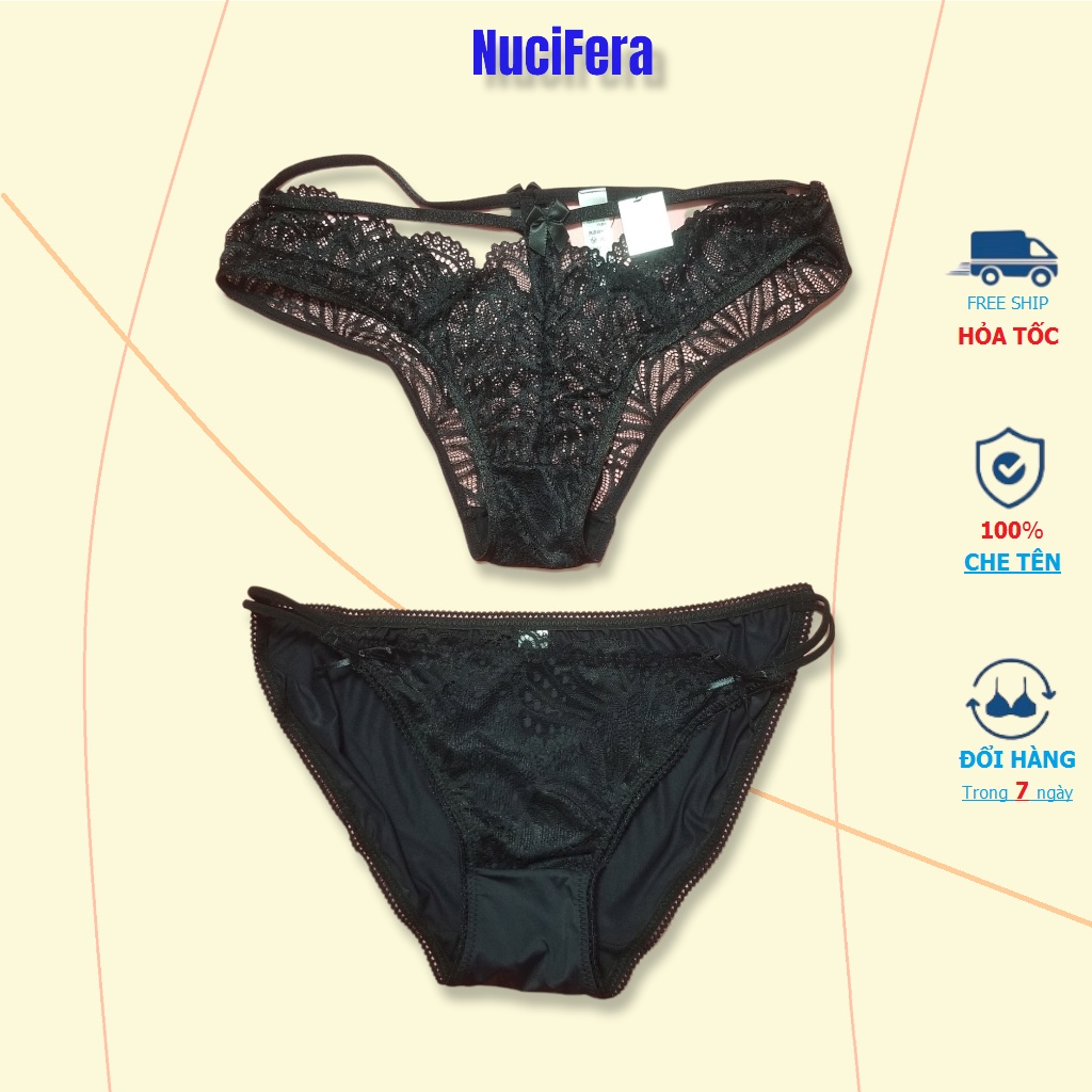 Quần lót ren đen nữ sexy nhiều mẫu NuciFera