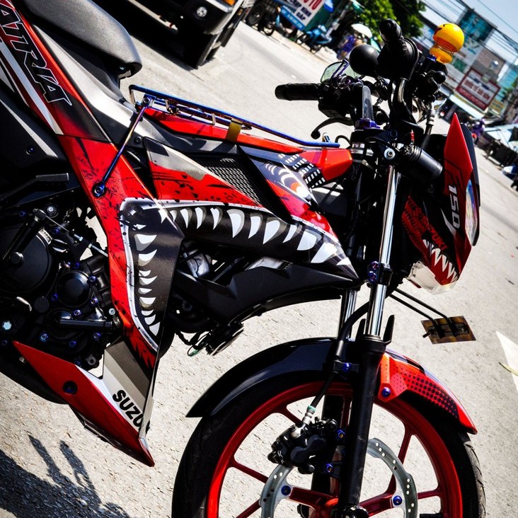 TEM TRÙM SATRIA cá mập shark đỏ đen