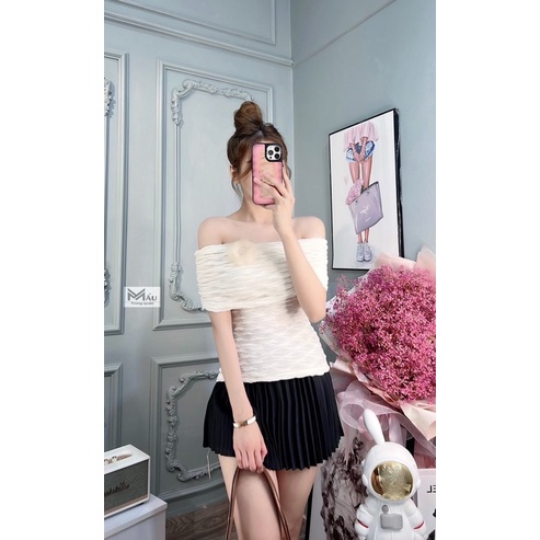 Áo trễ vai gân sóng